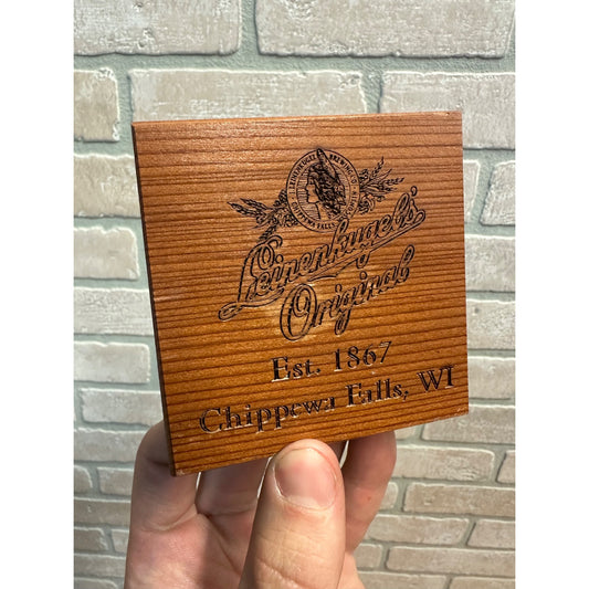 Leinenkugel Original Leinenkugel Beer Red Wood Plaque From Old Brine Tank