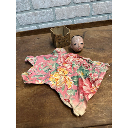 RARE Vintage 1930s Moyana Wonderful Japanese Finger Doll Child's Toy w/ Box