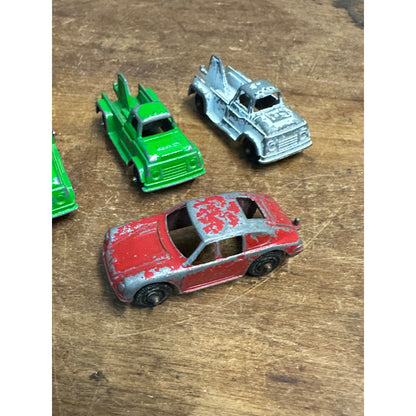 Vintage 1960s Tootsie Toy Lot (3) Tow Trucks Wreckers + Red Porsche