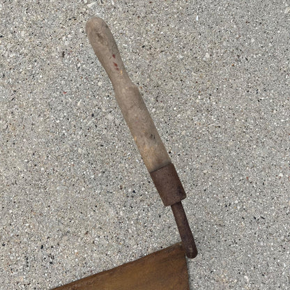 Antique Primitive Steel 22" Hay Knife Farm Harvesting Tool w/ Wooden Handle