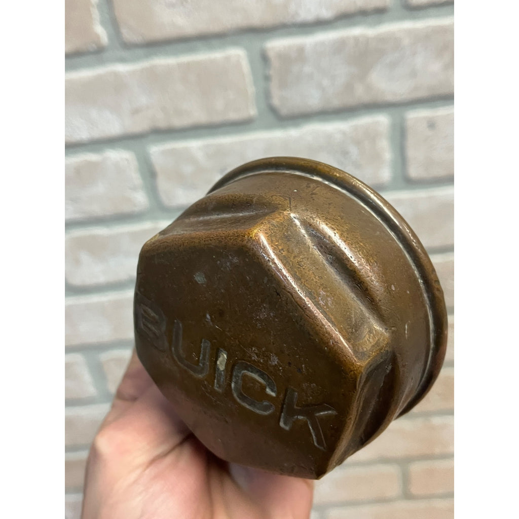 Antique 1920s Buick Solid Brass Wheel Hubcaps Grease Covers