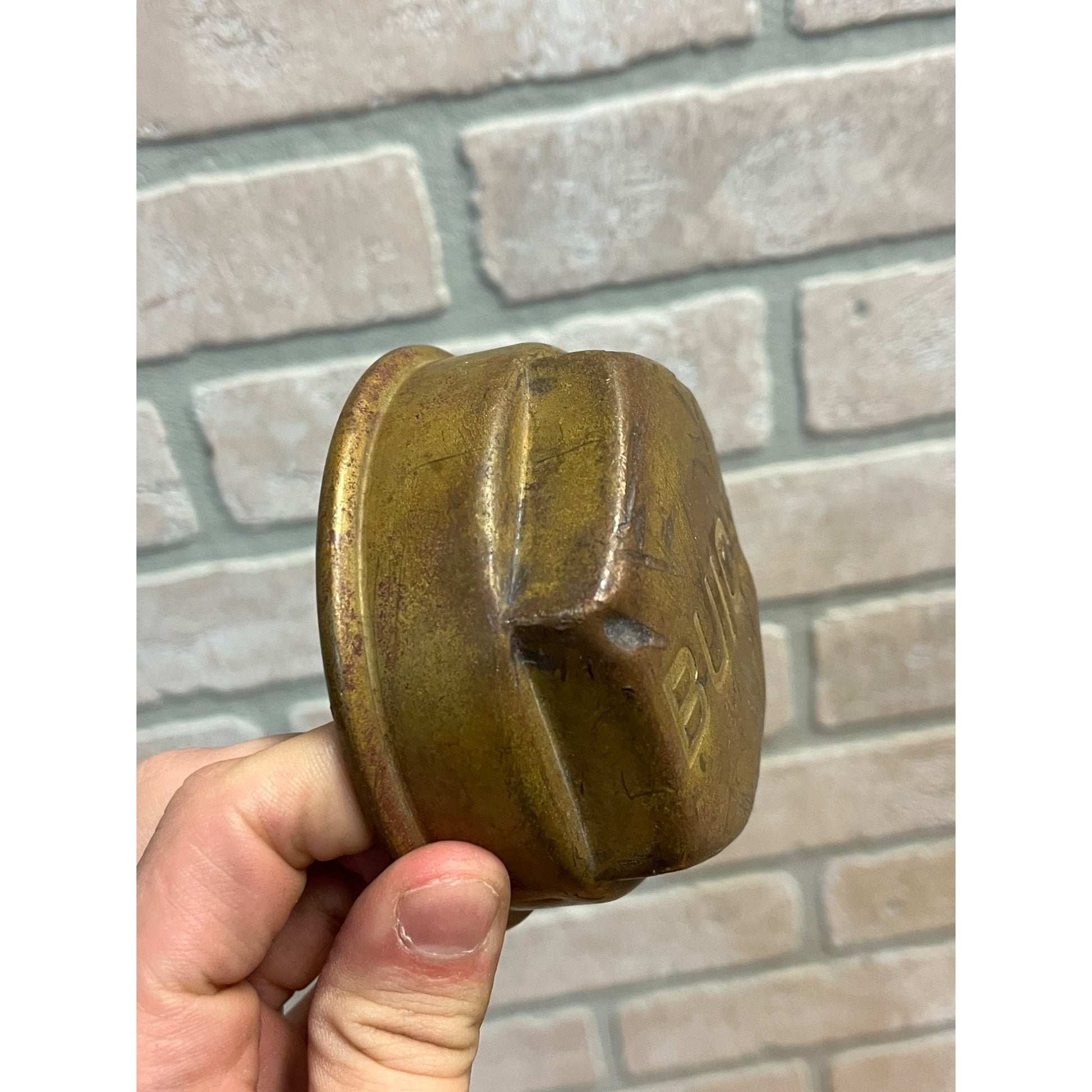 Antique 1920s Buick Solid Brass Wheel Hubcaps Grease Covers