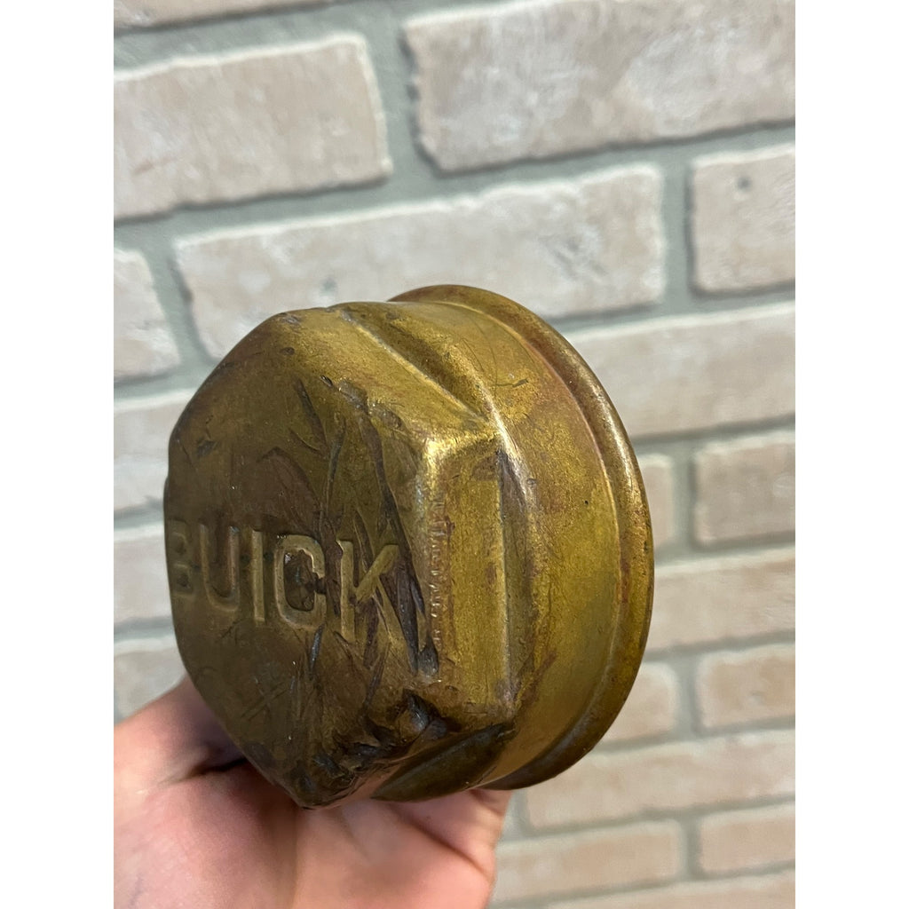 Antique 1920s Buick Solid Brass Wheel Hubcaps Grease Covers