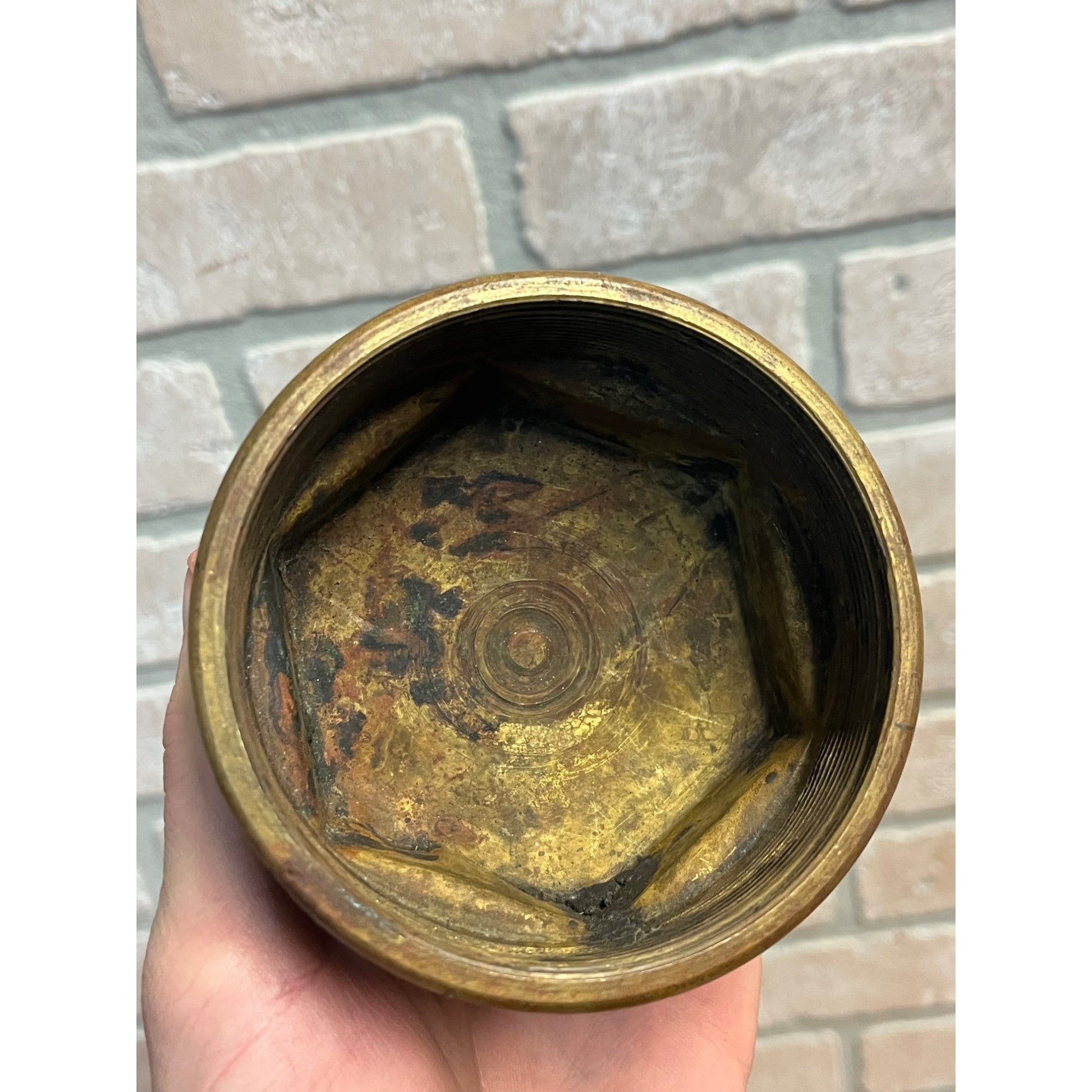 Antique 1920s Buick Solid Brass Wheel Hubcaps Grease Covers