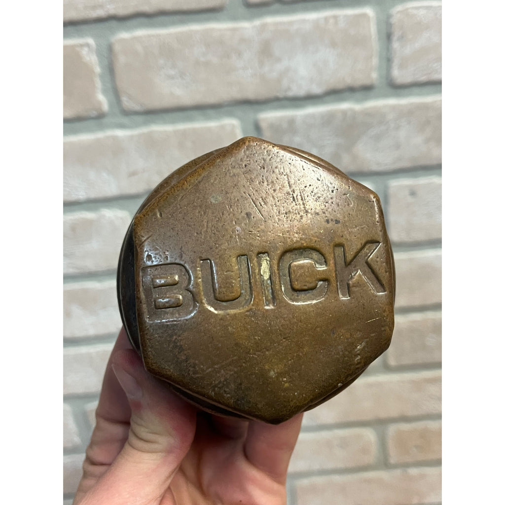 Antique 1920s Buick Solid Brass Wheel Hubcaps Grease Covers
