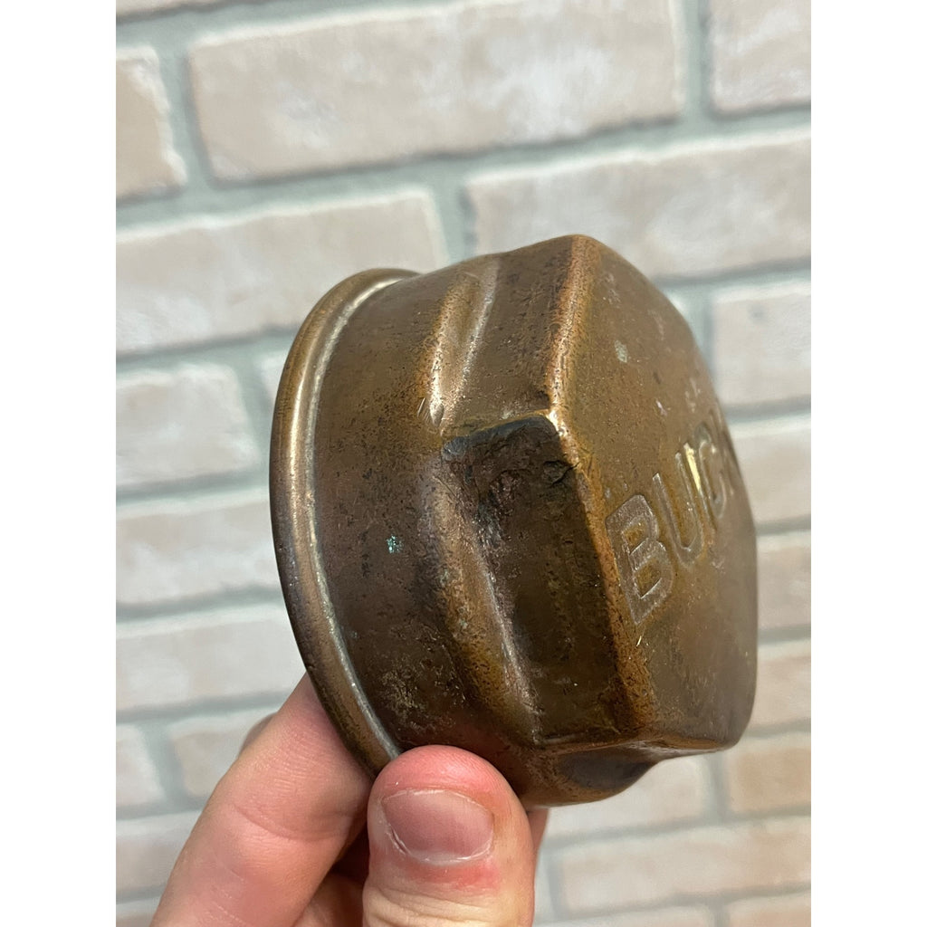 Antique 1920s Buick Solid Brass Wheel Hubcaps Grease Covers
