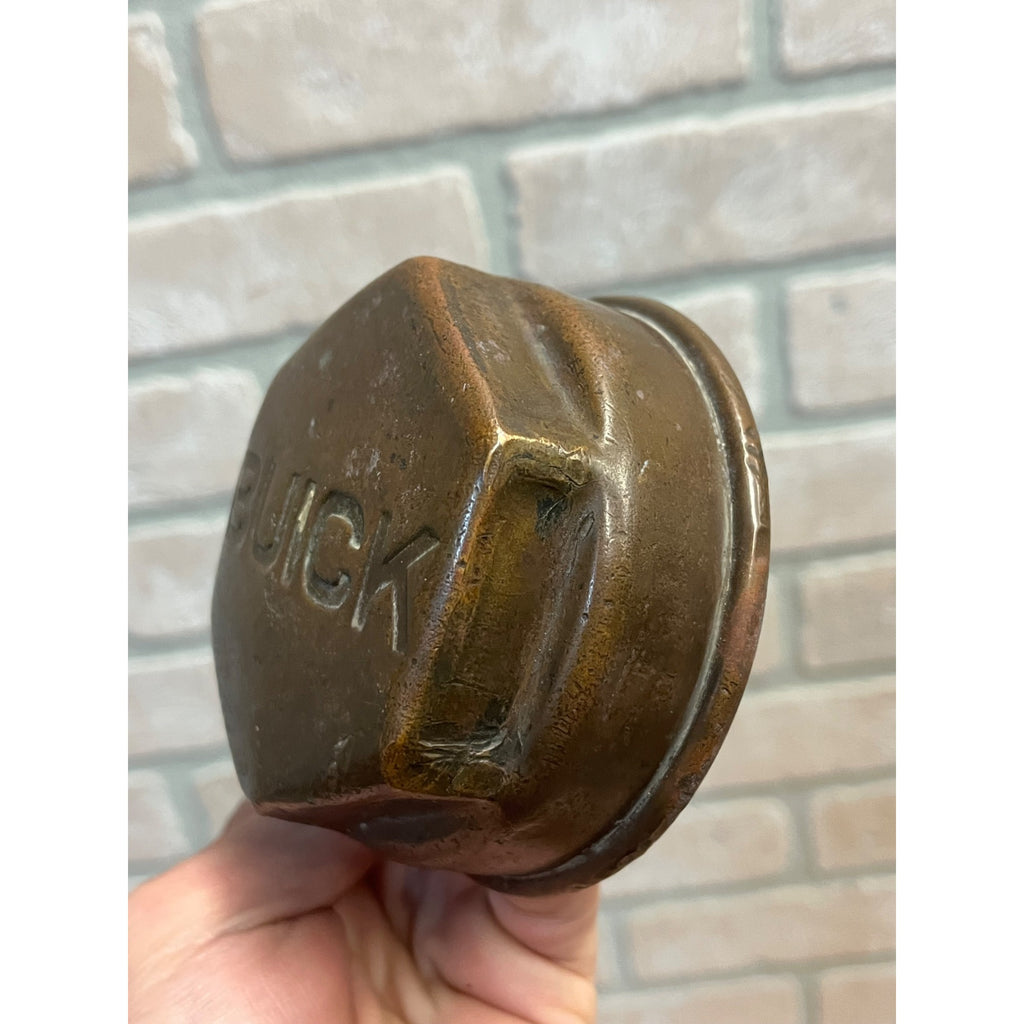 Antique 1920s Buick Solid Brass Wheel Hubcaps Grease Covers