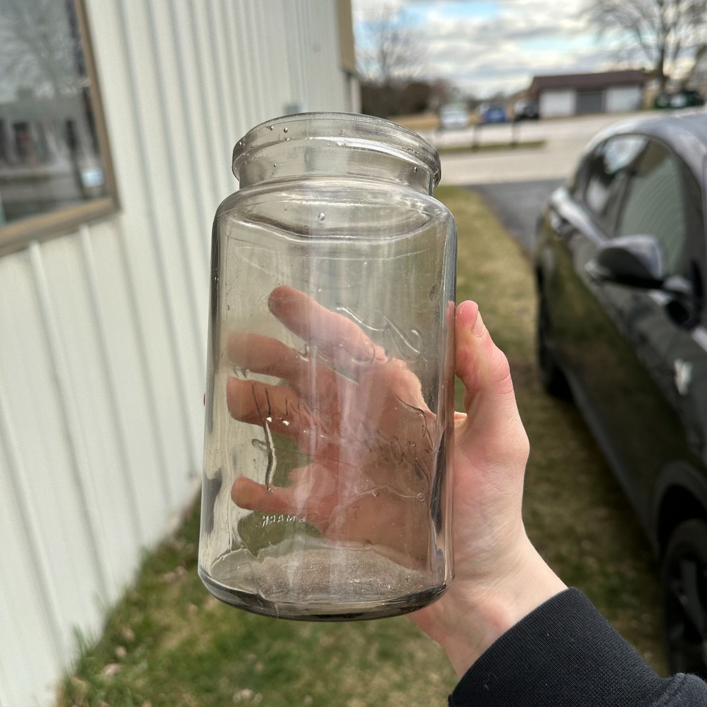 Antique 1900s Kerr Economy Deep Embossed Canning Jar ~ No Lid