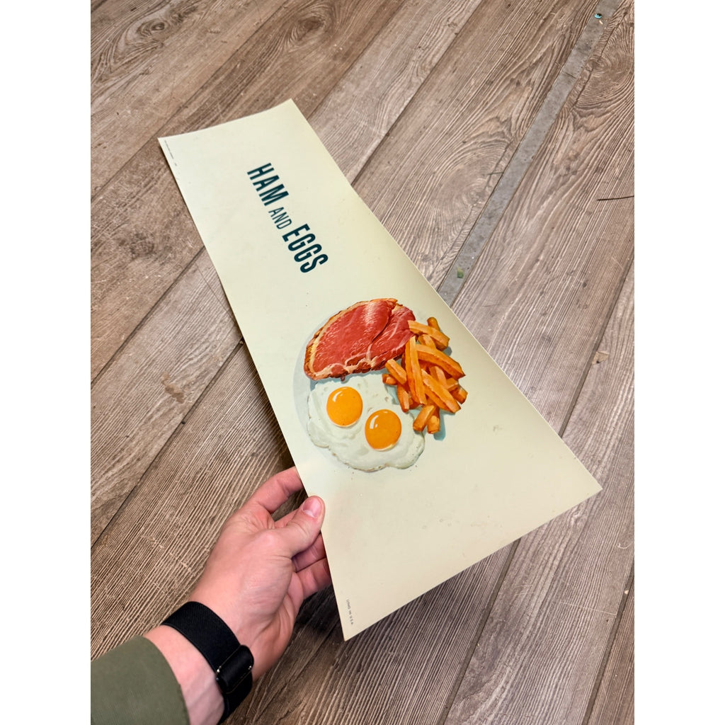 Vintage 1960s Coca Cola “Ham & Eggs” Plastic Sign