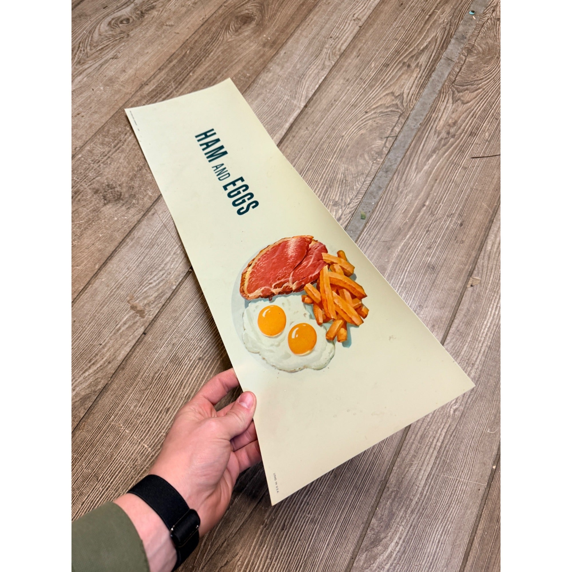 Vintage 1960s Coca Cola “Ham & Eggs” Plastic Sign