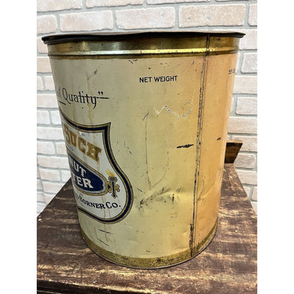 Vintage 1920s None-Such Large 55lb Peanut Butter Advertising Tin Can Chicago