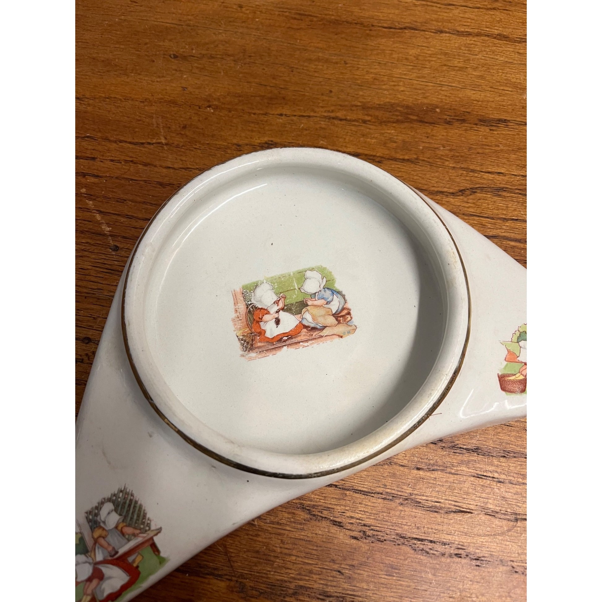 Antique Victorian Underwood's High Chair Child's Baby Plate Patent 1912