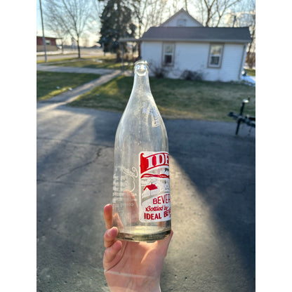 IDEAL BEVERAGES - ACL SODA BOTTLE - CENTRAL FALLS, RI - QUART RHODE ISLAND