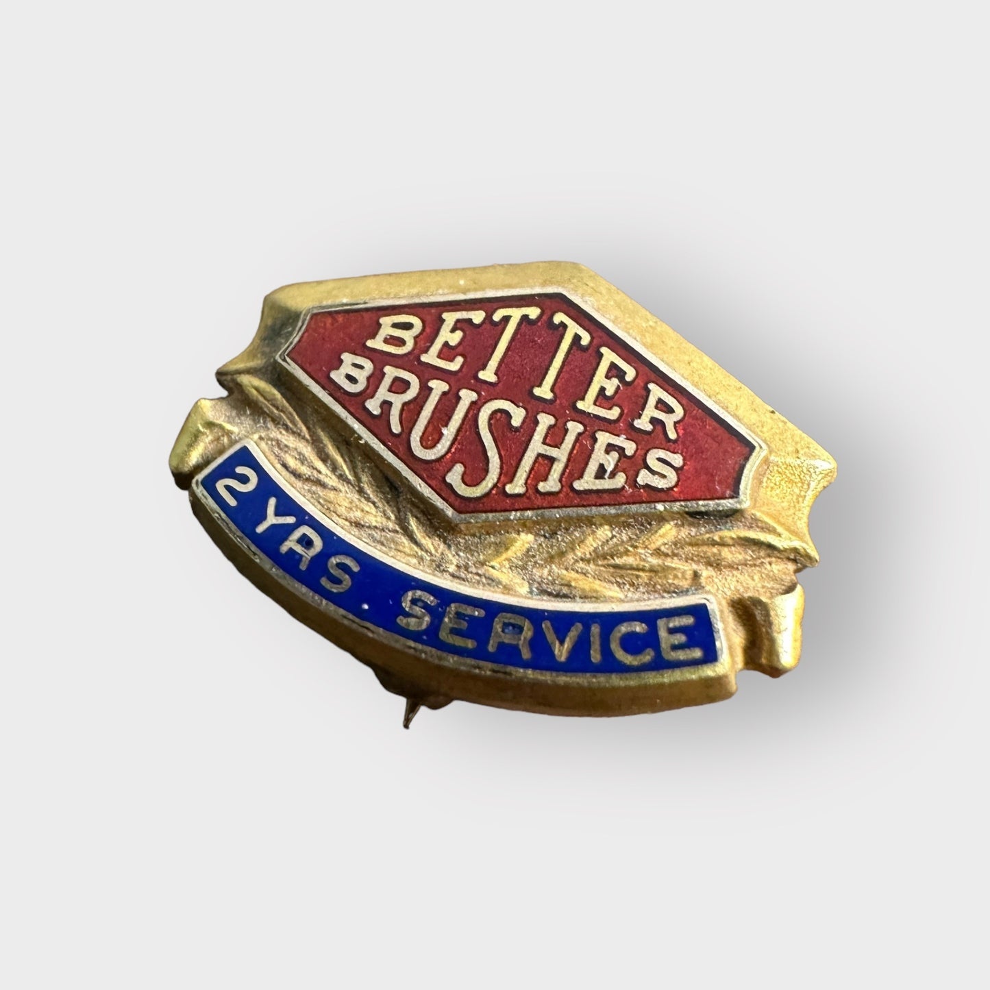 Vintage Better Brushes Product Company 1/10 10kt Gold-Filled Enamel Employee Pin