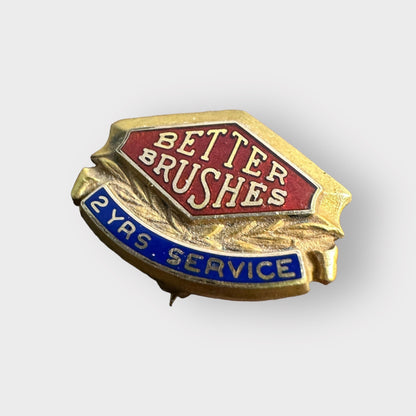 Vintage Better Brushes Product Company 1/10 10kt Gold-Filled Enamel Employee Pin