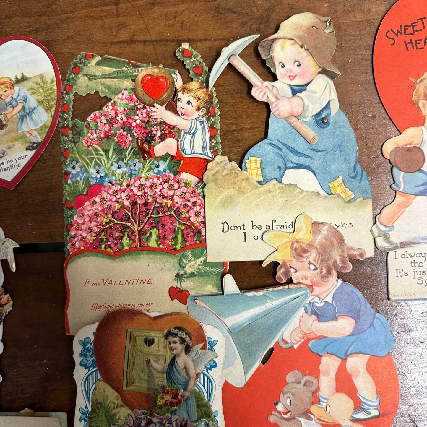 Vintage Early 1900s Valentines Day Cards Scrap Mechanical ++