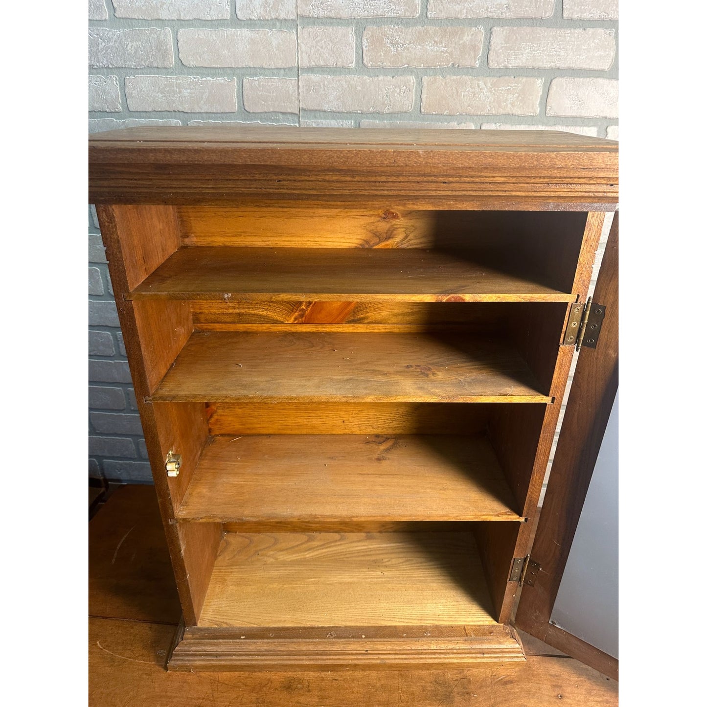 Vintage Diamond Dyes Advertising Oak Wooden Cabinet w/ Repro Sign