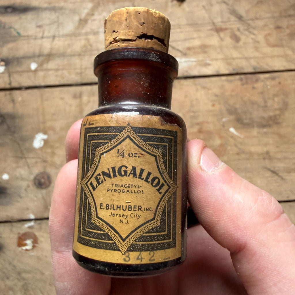 Antique Lenigallol Triacetyl Pyrogallol Photo Chemical Bottle E Bilhuber Jersey City