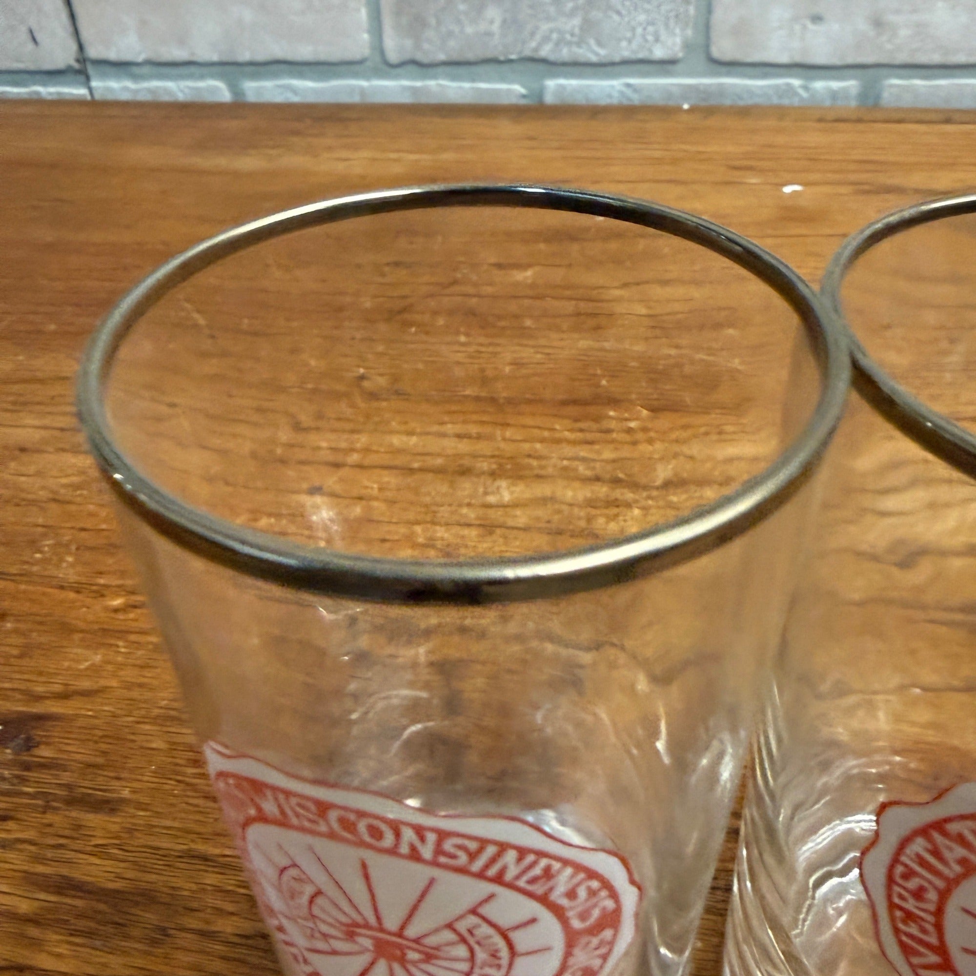 Vintage 1960s University of Wisconsin UW Alumni Glasses (2) Sigillum Lumen Eye