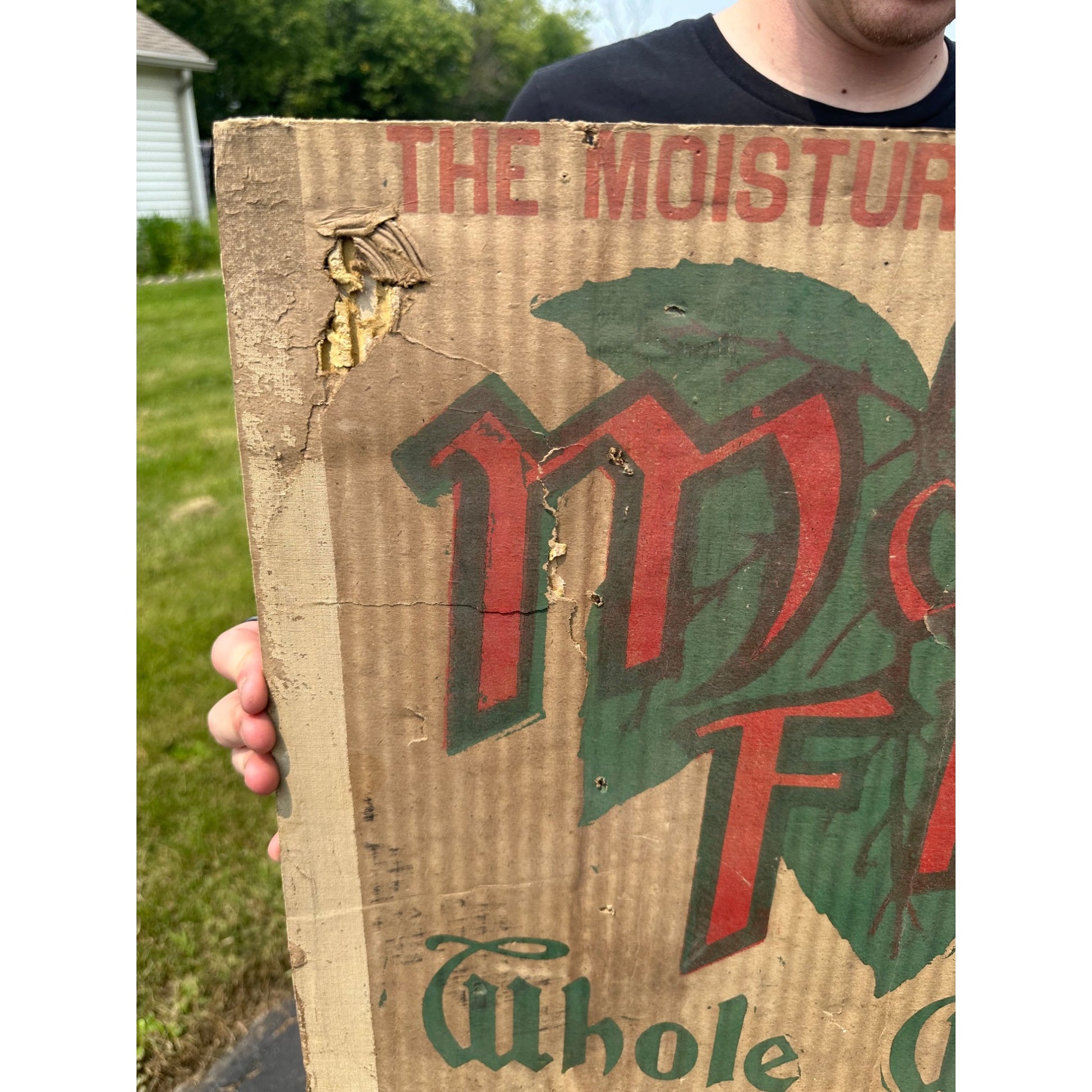 Vintage Mapl-Flake Wheat Bran Cereal Battle Creek Michigan Advertising Sign