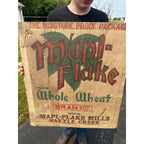 Vintage Mapl-Flake Wheat Bran Cereal Battle Creek Michigan Advertising Sign