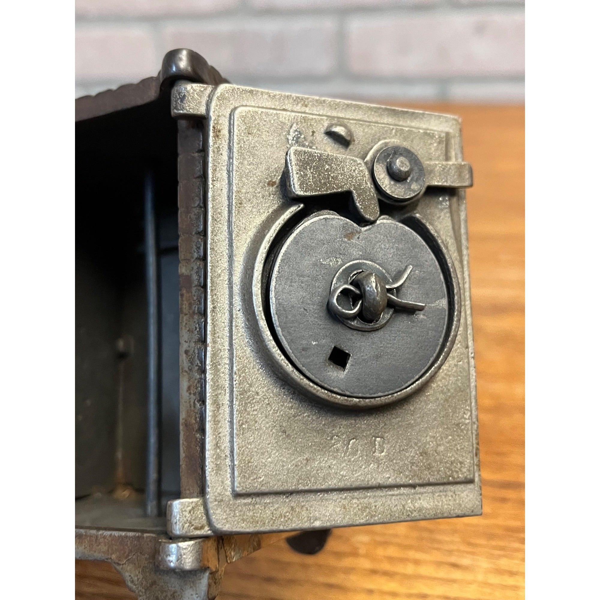 Antique State Safe Cast Iron Combination Dial Lock Still Bank -- Works!