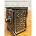 Antique State Safe Cast Iron Combination Dial Lock Still Bank -- Works!