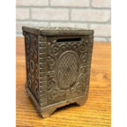 Antique State Safe Cast Iron Combination Dial Lock Still Bank -- Works!