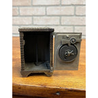 Antique State Safe Cast Iron Combination Dial Lock Still Bank -- Works!
