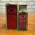 Vintage Black Flag Insect Powder Glass Bottle With Paper Label Baltimore, MD.