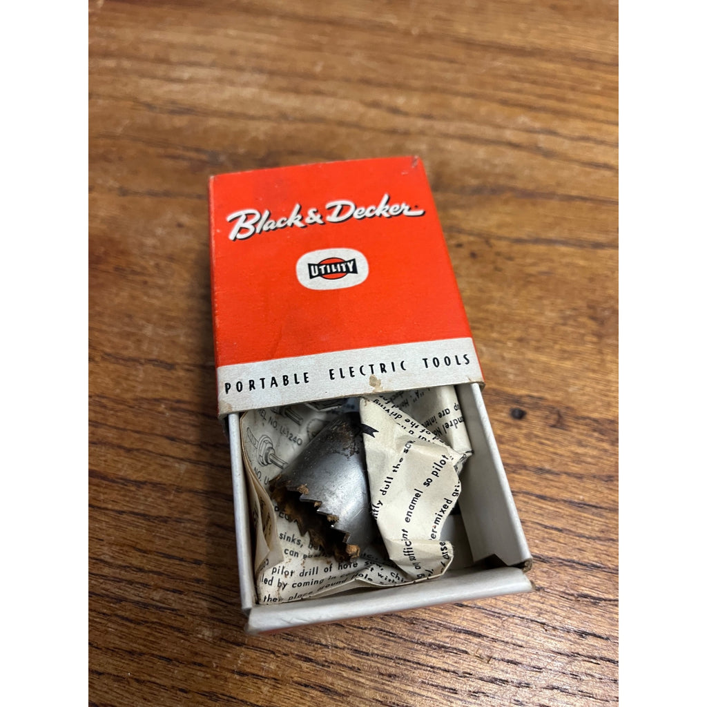 Vintage Black & Decker Lot (4) Drill Mandrels & Hole Saws