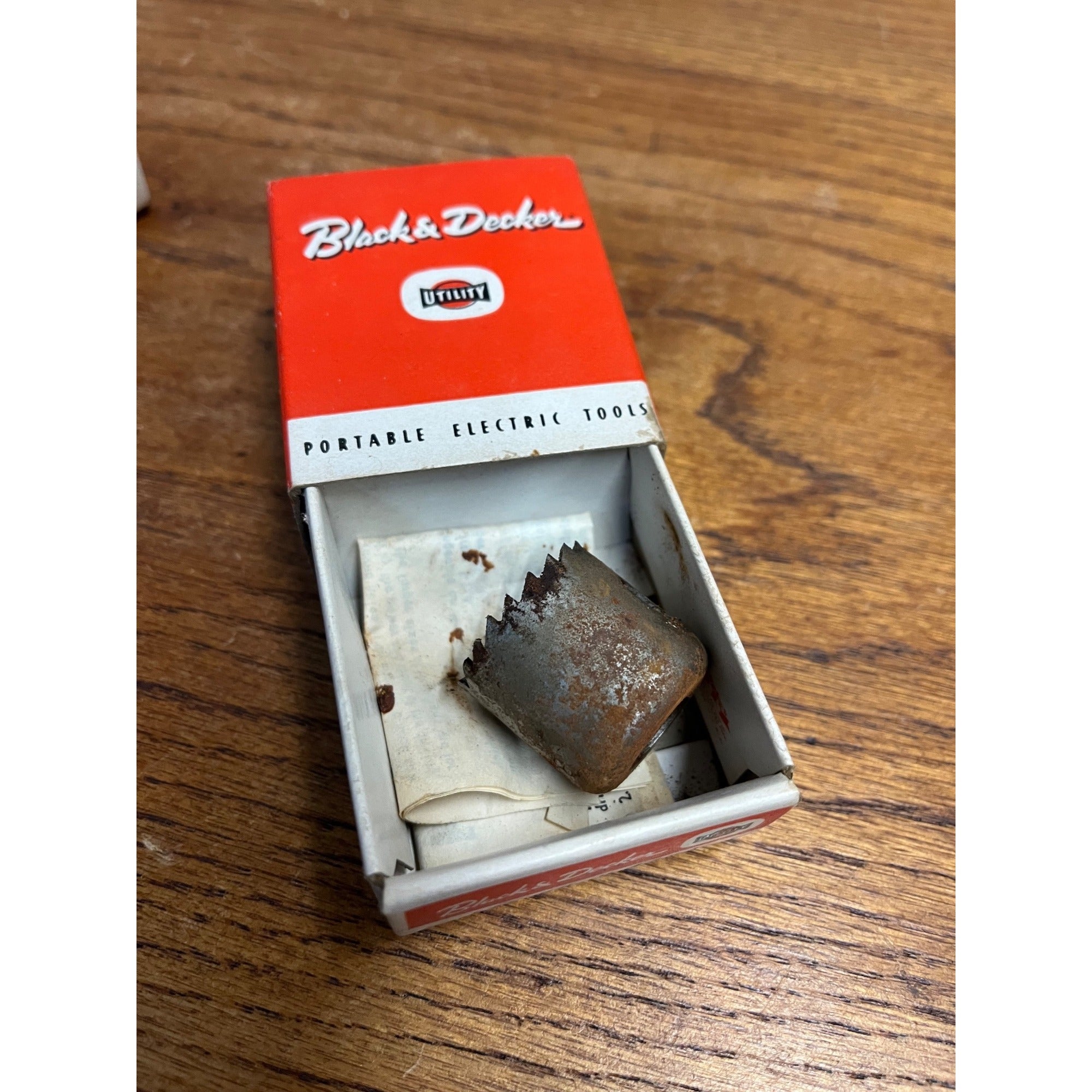 Vintage Black & Decker Lot (4) Drill Mandrels & Hole Saws