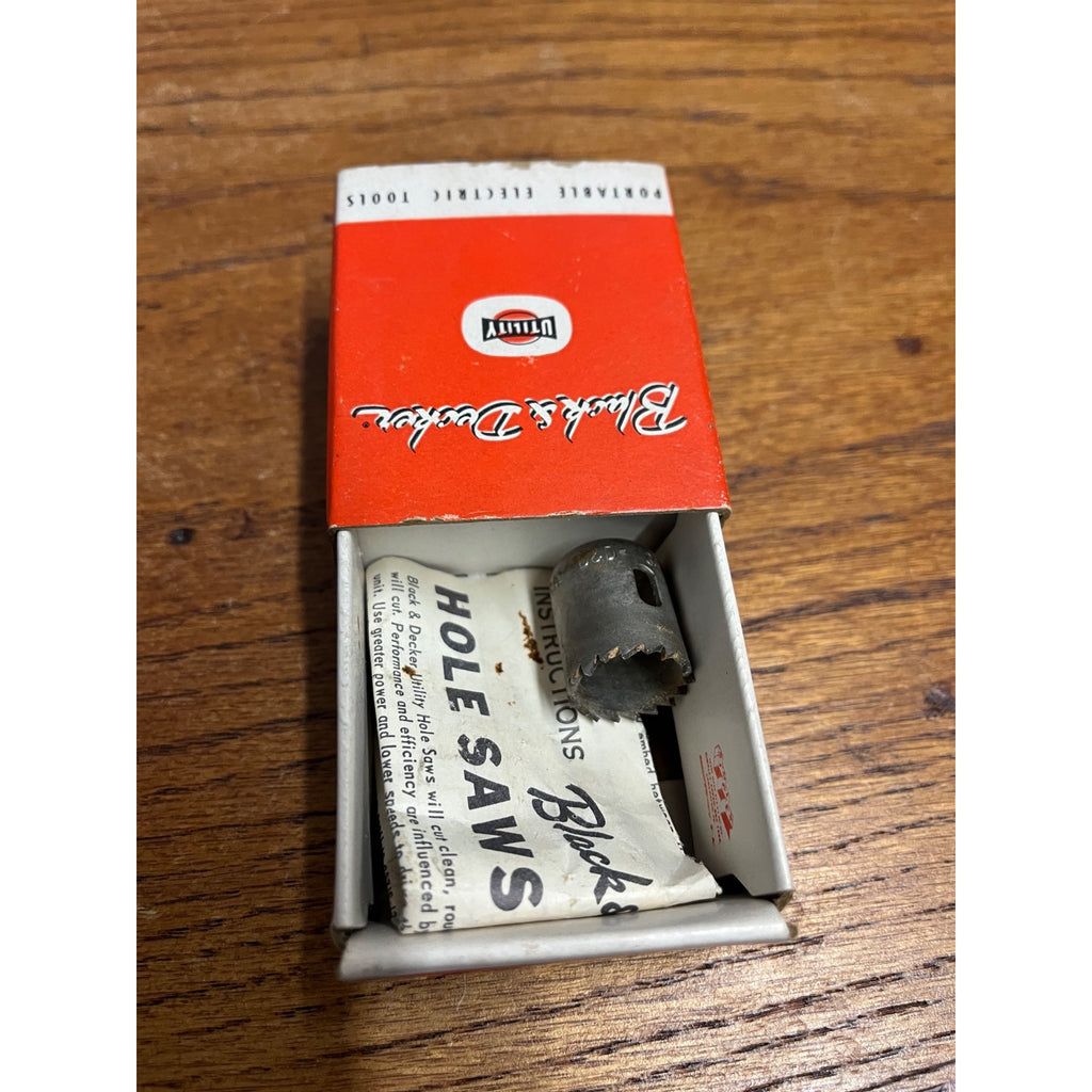 Vintage Black & Decker Lot (4) Drill Mandrels & Hole Saws