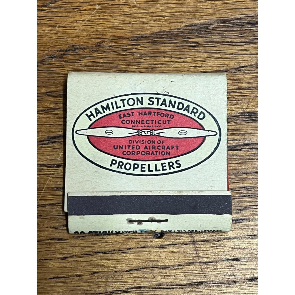 Vintage Matchbook - Hamilton Standard Propellers - East Hartford, Ct - Unstruck
