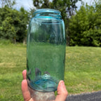 Vintage Mason Jar Patent Nov.30th 1858 #3 Aqua Blue Faint Mark