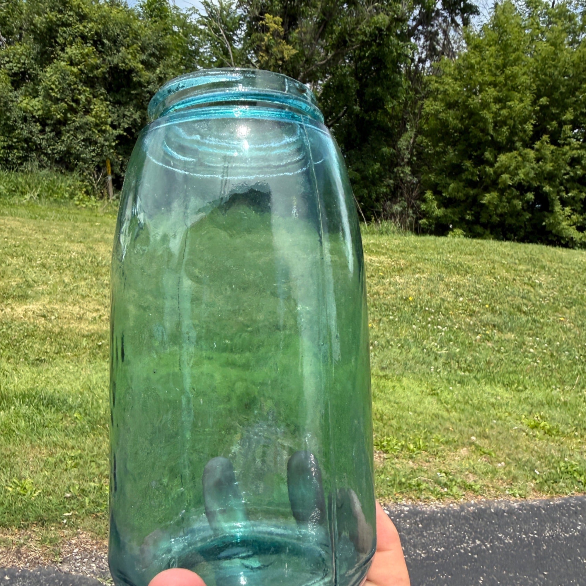 Vintage Mason Jar Patent Nov.30th 1858 #3 Aqua Blue Faint Mark