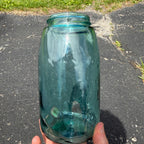 Vintage Mason Jar Patent Nov.30th 1858 #3 Aqua Blue Faint Mark