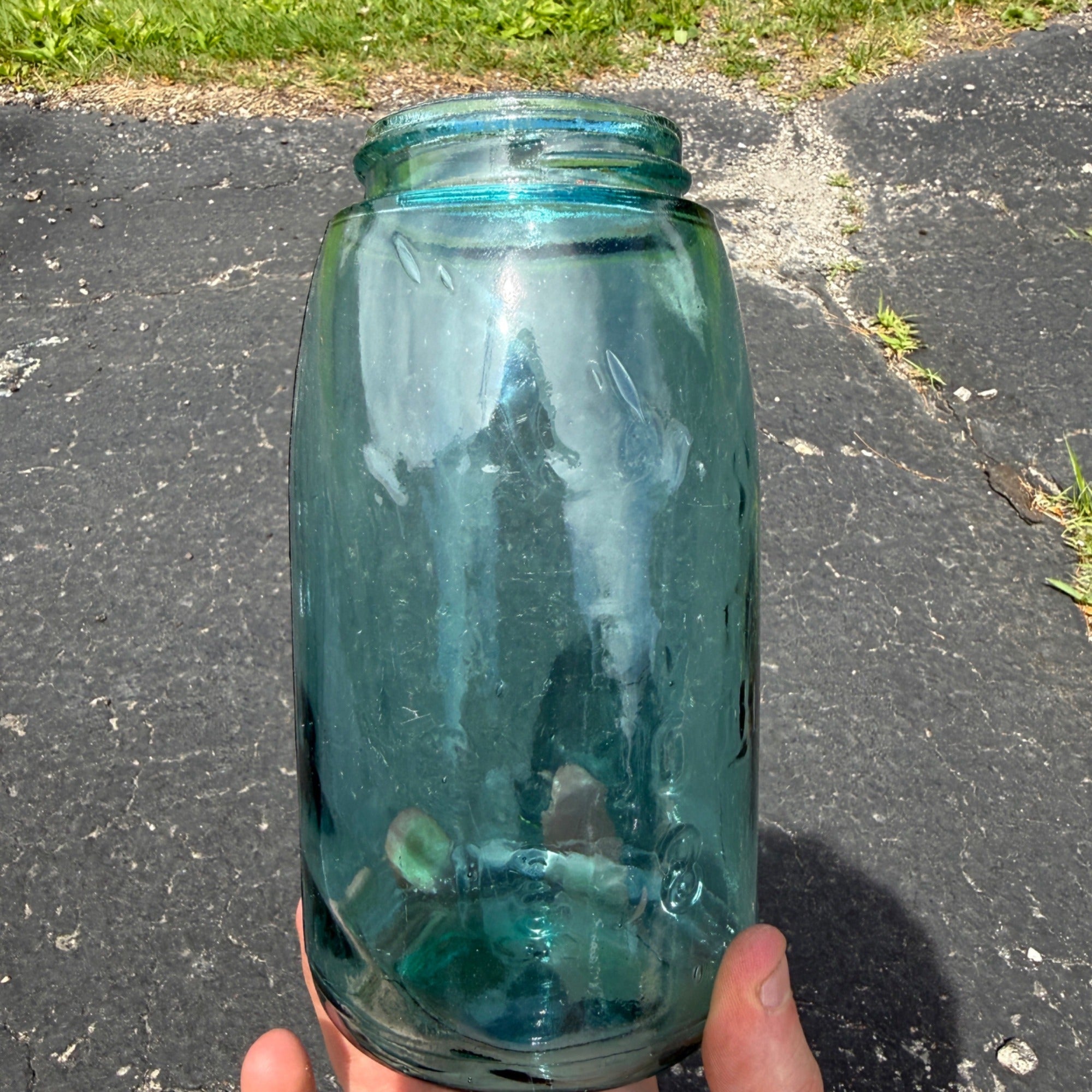 Vintage Mason Jar Patent Nov.30th 1858 #3 Aqua Blue Faint Mark