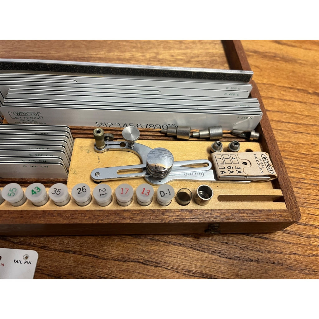 Vintage WRICO Lettering Set Engineering Drafting Tool 6675-542-0897