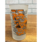 Vintage Drinking Glass Georgia Hazel Atlas Map and Attractions The Peach State