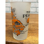 Vintage Drinking Glass Georgia Hazel Atlas Map and Attractions The Peach State