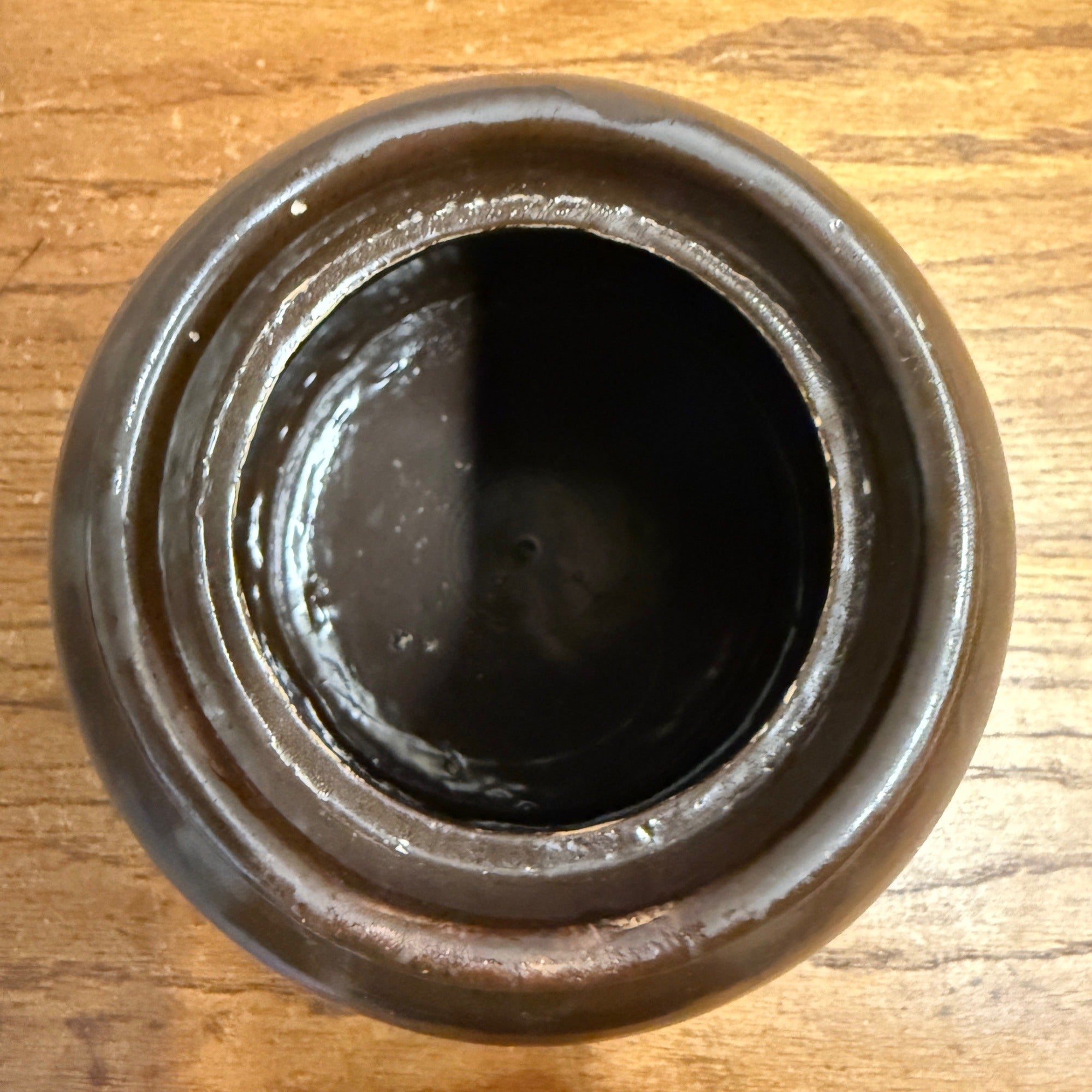 Antique Red Wing Brown Stoneware Preserve Jar Crock - Bottom Signed - Farmhouse Decor