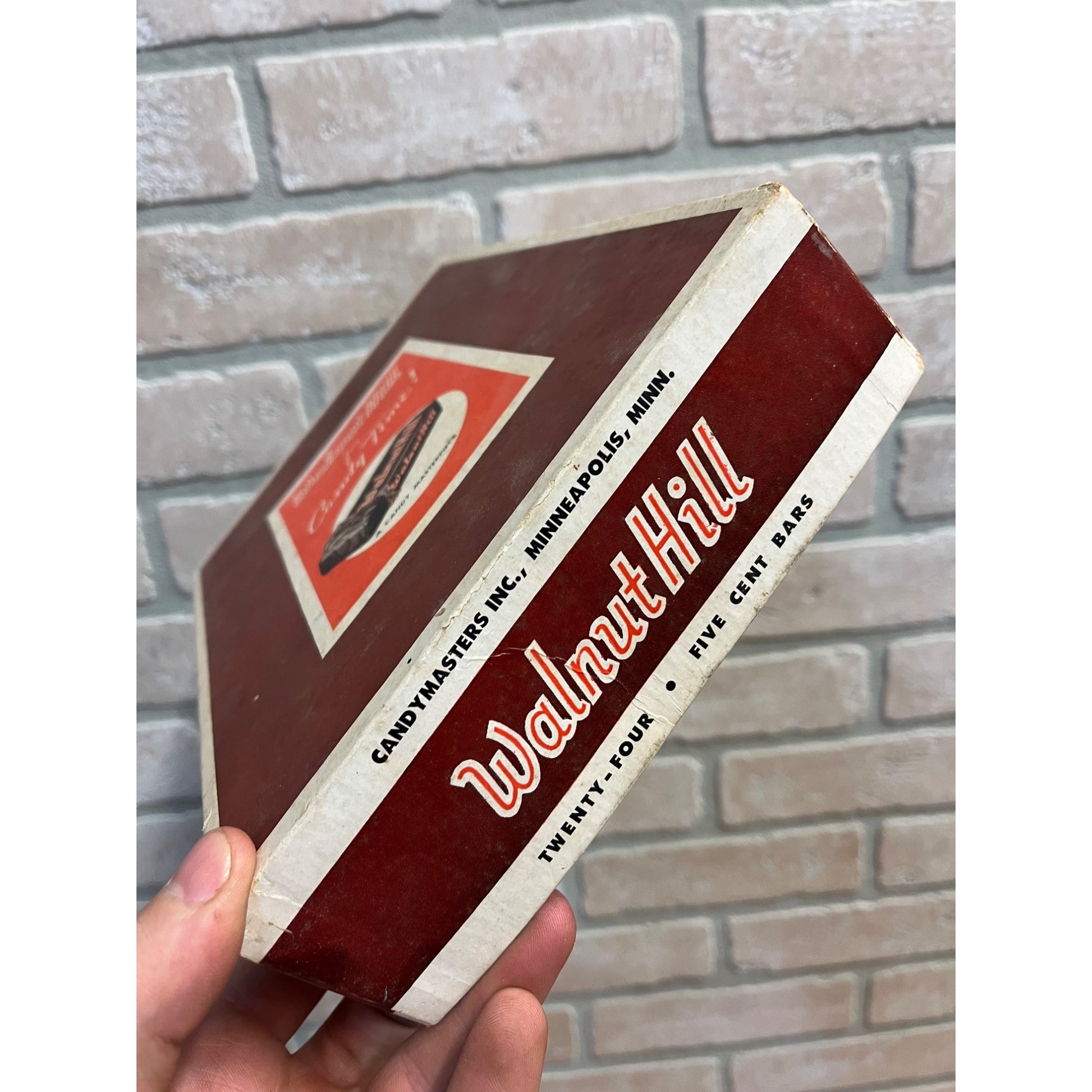 Vintage Walnut Hill Candy Bar Empty Cardboard Display Box Minneapolis MN