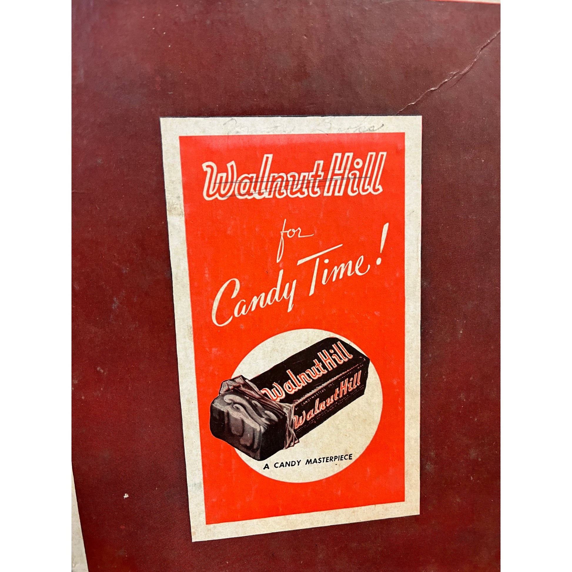 Vintage Walnut Hill Candy Bar Empty Cardboard Display Box Minneapolis MN