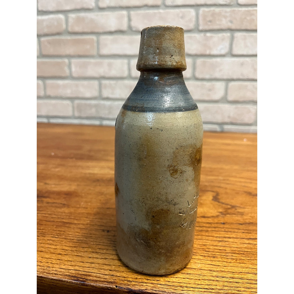 Antique 1800s E.L. Husting Milwaukee Wis. Clay Stoneware Beer Bottle