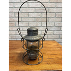 Vintage Penn Central Railroad Lantern Adlake Kero Pennsylvania Clear Glass Globe