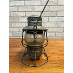 Vintage Penn Central Railroad Lantern Adlake Kero Pennsylvania Clear Glass Globe