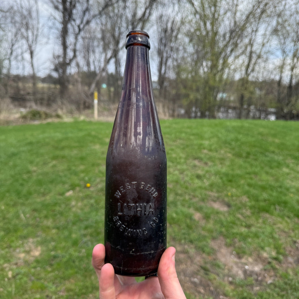 Pre Prohibition West Bend Lithia Company Beer Bottle Wisconsin WI Embossed