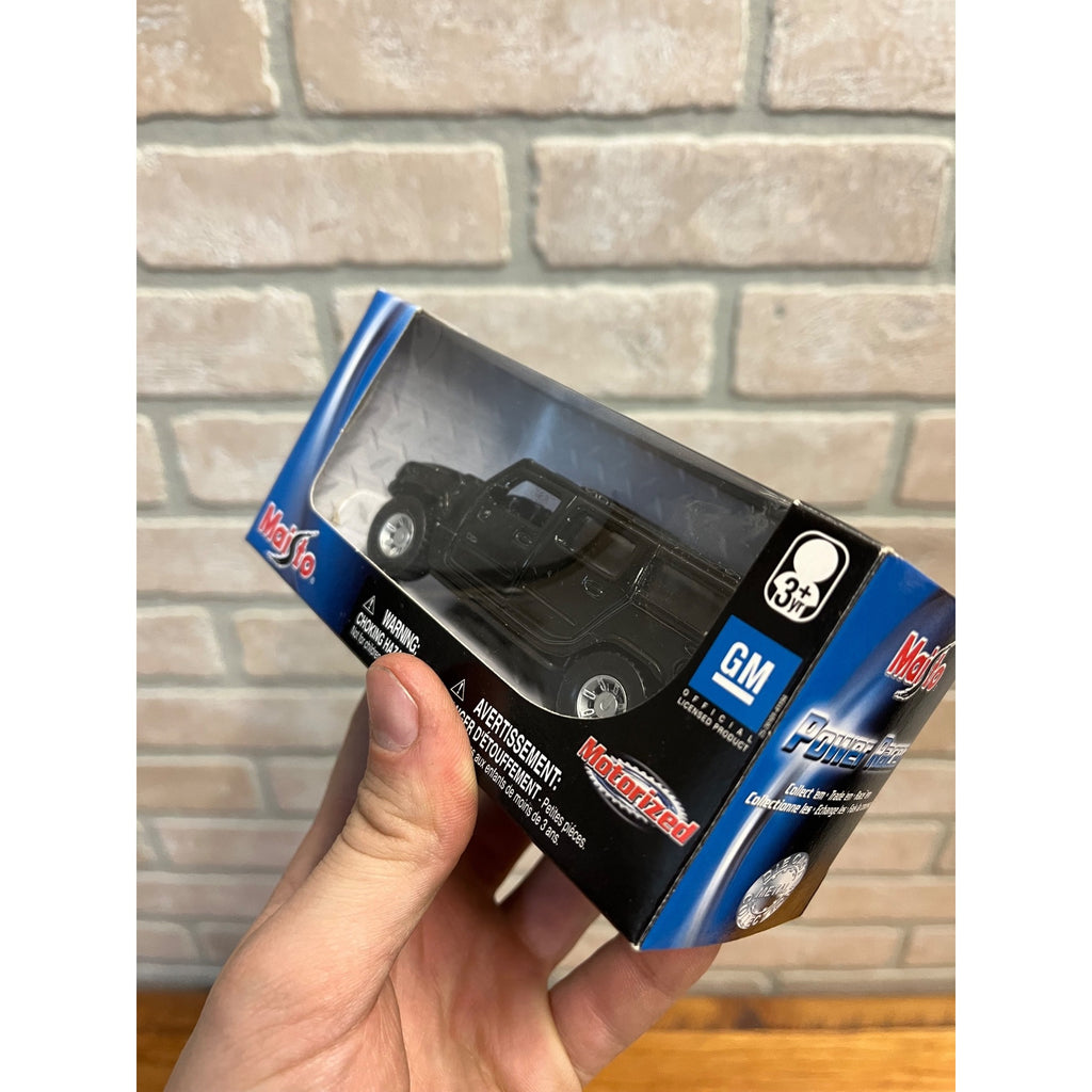 Maisto Hummer H2 motorized Power Racer Diecast Metal Black NEW NIB GM Card