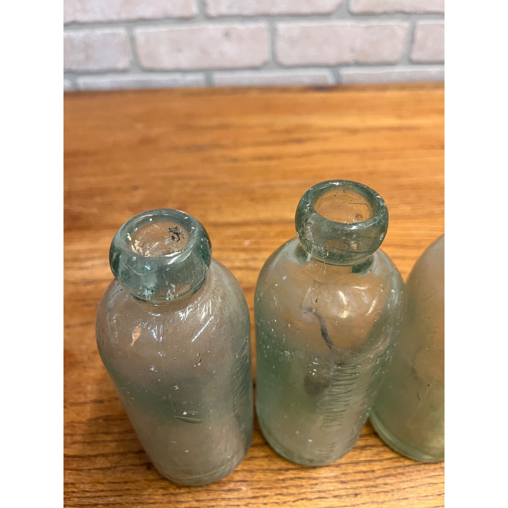 E.L. Husting Milwaukee Wisconsin Blob Top Hutchinson Soda Bottles Lot (3)